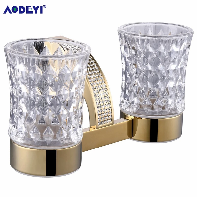 AODEYI Bad Zubehör Papier Halter Handtuch Ring Bar Robe Haken Seifenschale Zahnbürste Halter, gold oder Chrom Bad Hardware Set