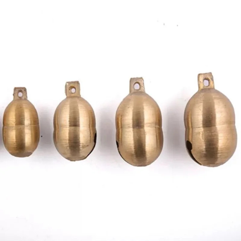 Golden Brass Peanut Bells Pet Singing Bells Metal Beaeds for Pet Various Sizes NBB411 