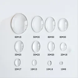 1packs Oval Dome Cabochon Transparent Magnifying Clear Glass Cabochon Settings For DIY Tray Pendant Necklace Jewelry Making