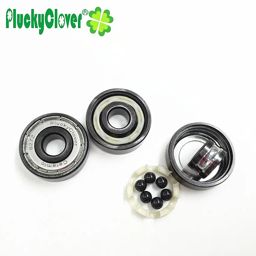 16pc Artistic Skate Bearing 627z 7mm Bore Size 6 Ceramic Ball Bearing Quad Skates Derby Roller Figure Skating Bearing 627 Abec11