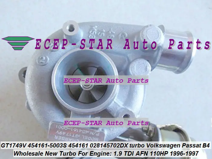 GT1749V 454161-5003S 454161-0001 454161 028145702DX 028145702DV Turbo For Volkswagen For VW Passat B4 1.9 TDI AFN 1.9L 96- 110KW