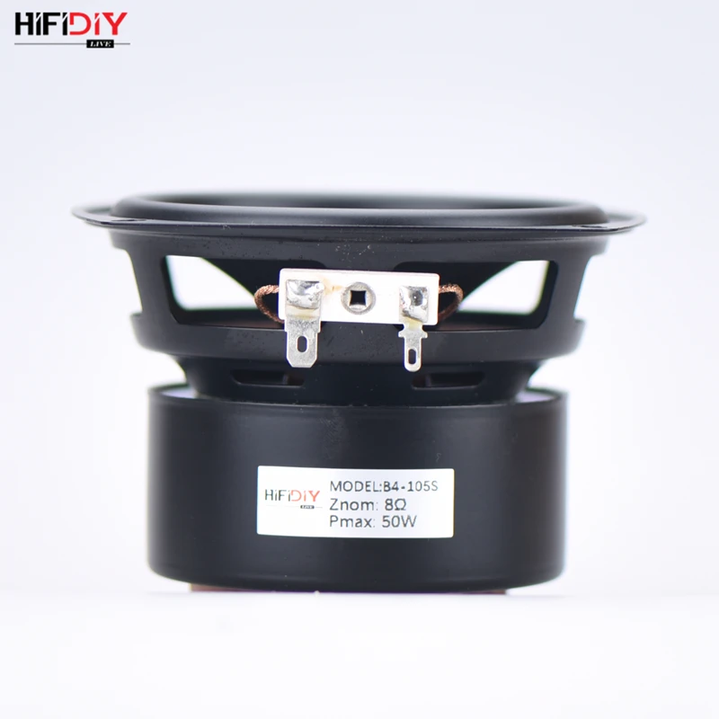 HIFIDIY LIVE HIFI 4 inch 4.5" Midbass Woofer speaker Unit  4 / 8 OHM 50W cotton and hemp fiber basin Loudspeaker B4-105S