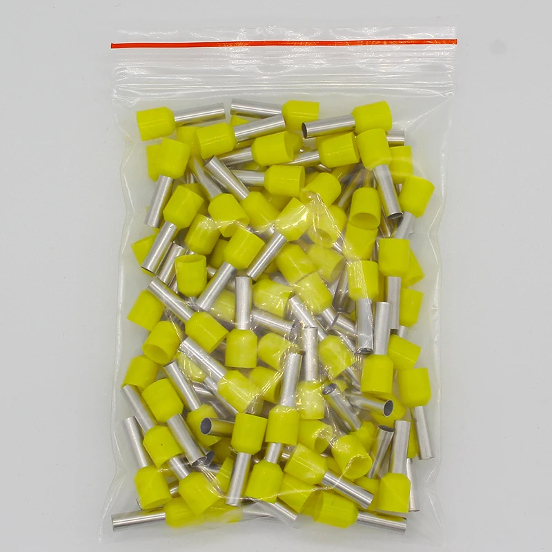 E6012 Tube insulating terminals 6MM2 100PCS/Pack Cable Wire Connector Insulating Crimp Terminal Insulated Connector E-