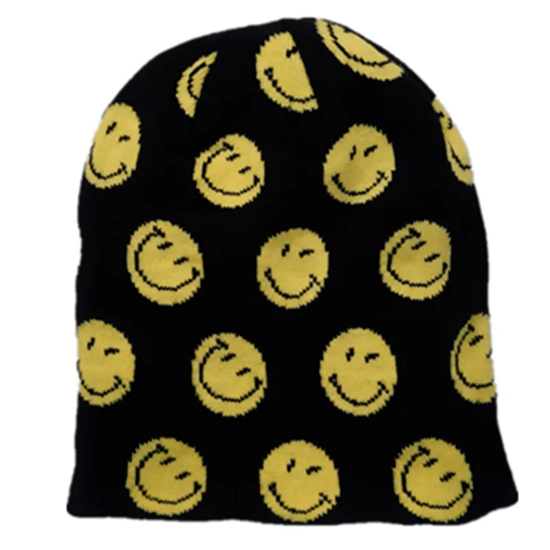 Funny Smile World Food Men Women Knitted Reversible Hat French Fries Chips Popcorn Hamburger Hot Dog Sausage Autumn Winter Caps