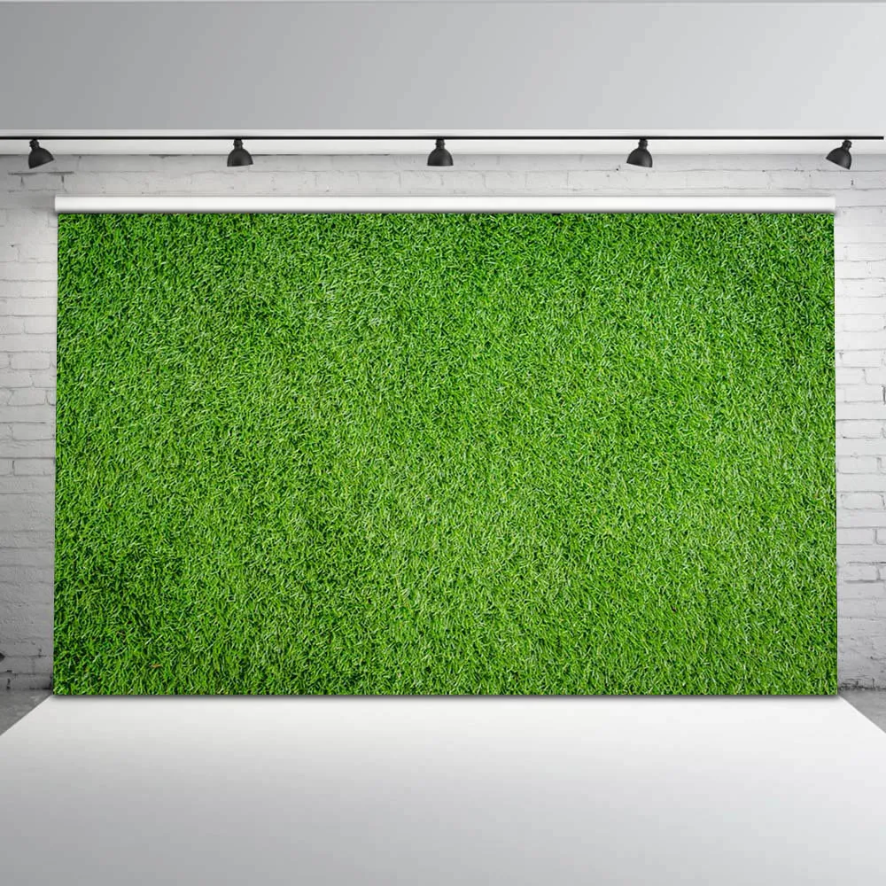  Playground Background for Photography Green Grass Photo Backdrop for Photographers Studio MW-131