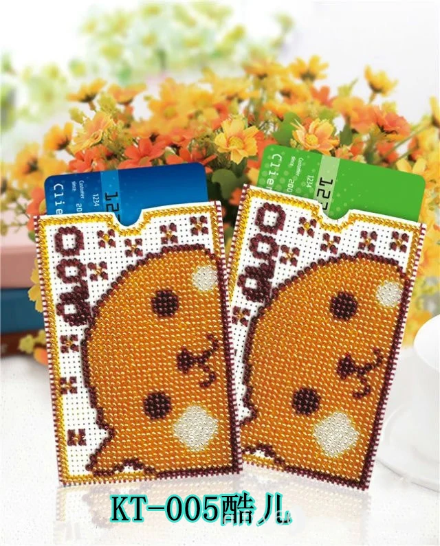 DIY Beads Cross Embroidery Handmade Card Sleeve Cartridge Grid Pearl Embroidered 2019 Cute Girl Gift New Wholesale