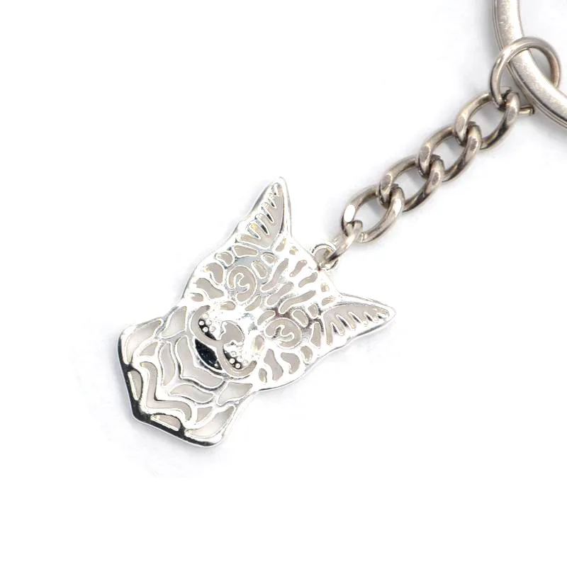 أزياء سبائك المجوهرات قلادة البنغال القط مفتاح سلسلة