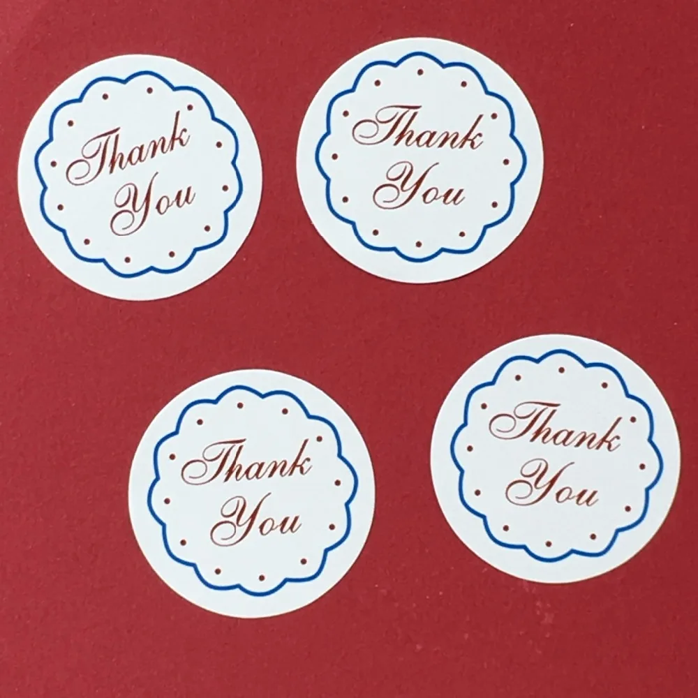 1200PCS/Lot 3cm circular thank you sticker label paper sticker price tag and Sticker Label gift tag for gift box