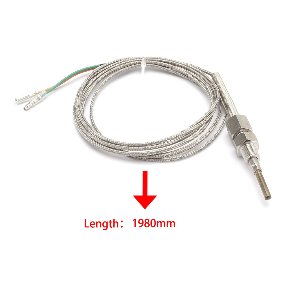 2M EGT Sensor K Type Thermocouple Probe 1/8 NPT Exhaust Gas Temperature Sensor Threads Exhaust Temp BS Temp Sensor