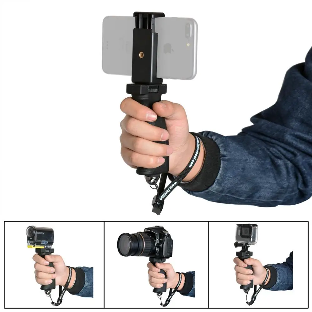 

Mobile Phone Selfie Stick Smartphone Stabilizer Hand Grip Holder for iPhone XS MAX XR Samsung S10 Huawei P30 Mate 20 Pro Clip