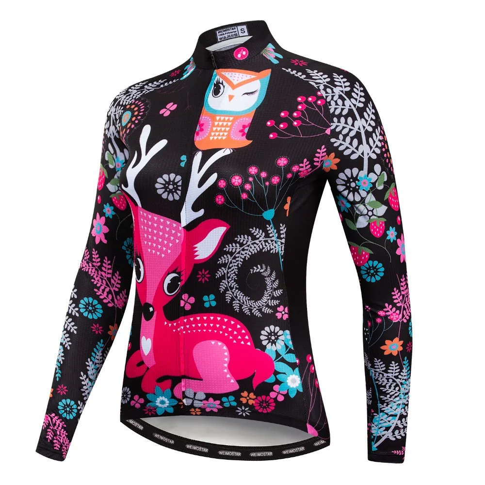 Cycling Jersey Women Long Sleeve Cycling Clothing mtb Road Bike Clothes Triathlon Maillot Ciclismo Bicycle Shirt Top Cat