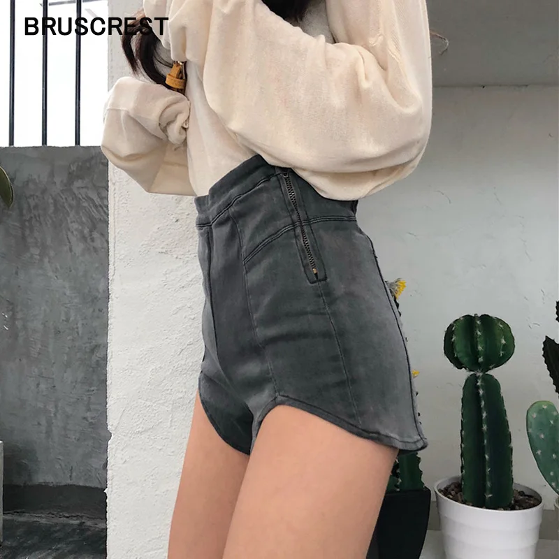 

Vintage sexy mini skinny high waist shorts women side zipper booty black denim shorts mujer feminino jean shorts women summer