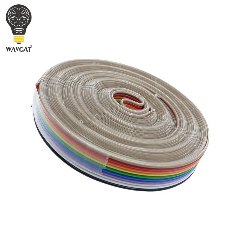 1 metro 1.27 millimetri Spaziatura Pitch10 MODO 10P Piatto a Colori Rainbow Ribbon Cable Wire Per PCB FAI DA TE 10 modo Spille