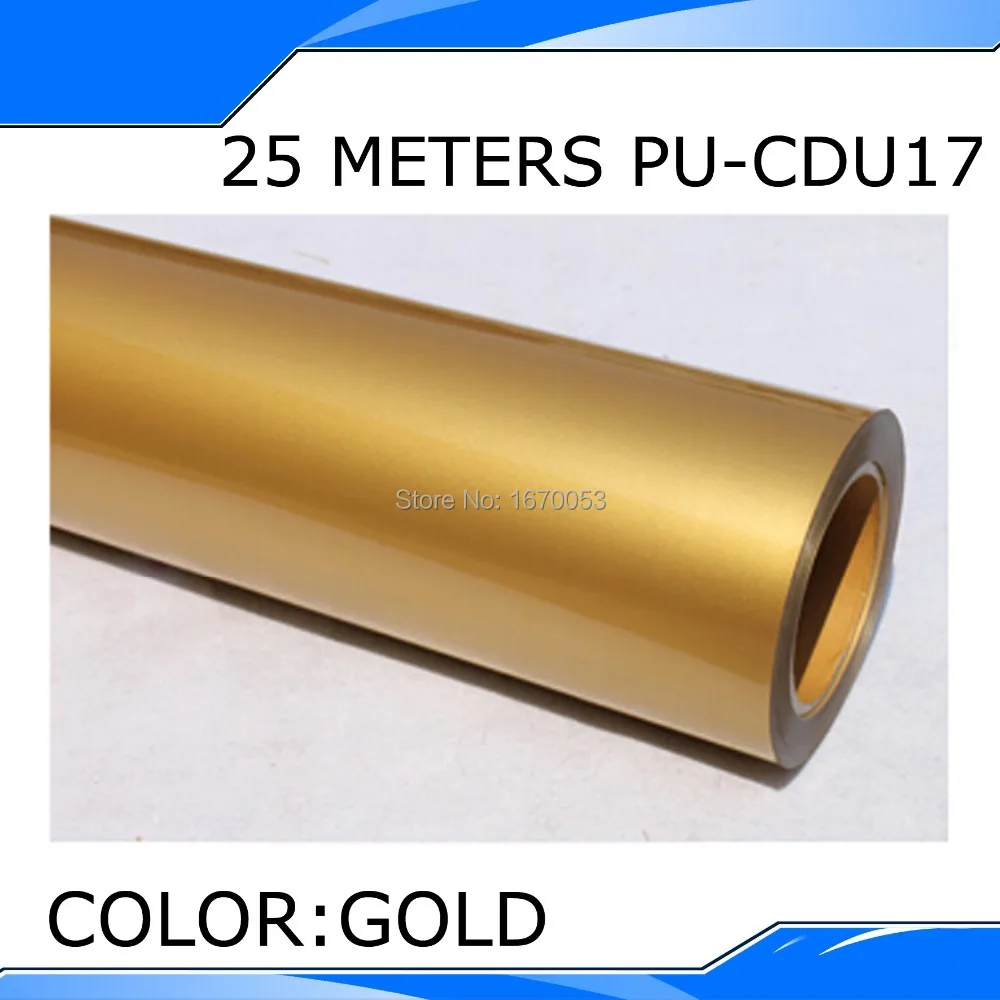 

Best Price 25M Length Gold Color PU Heat Transfer Film Viny