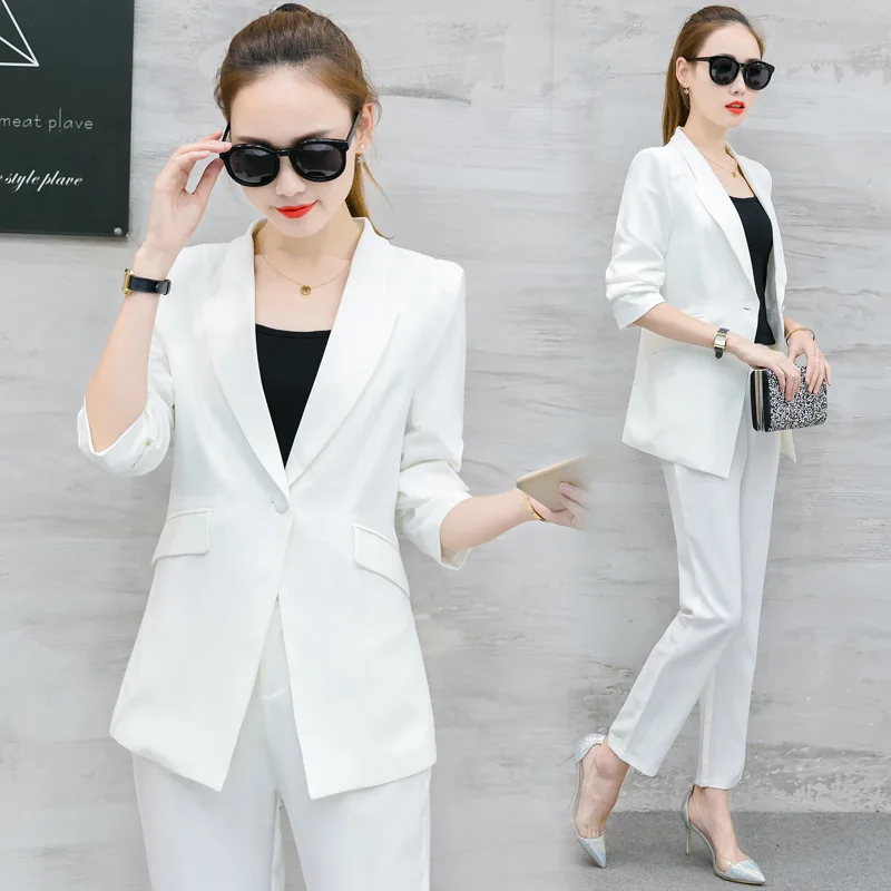 Suit suit Spring and Autumn women's new Slim temperament small fragrant wind was thin fashion Two pieces / set