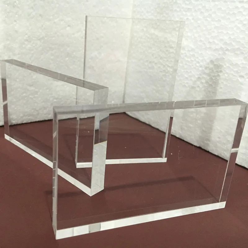 Clear Acrylic Sheet Memorial Plaque Plates Decor Rectangle Block A Gift Card Birthday Letters Acryl Display 2pcs/Lot 8.5*5.4*1CM