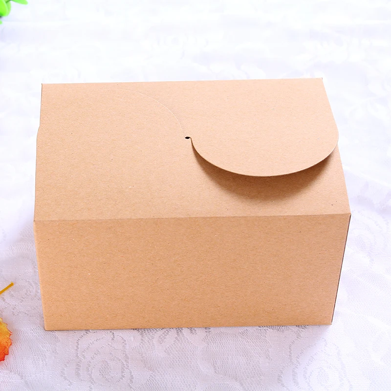 40pcs Brown Paper Favor Box Black Cardboard Packaging Box For Cookie DIY Nougat Candy Box Blank White Party Gift Box