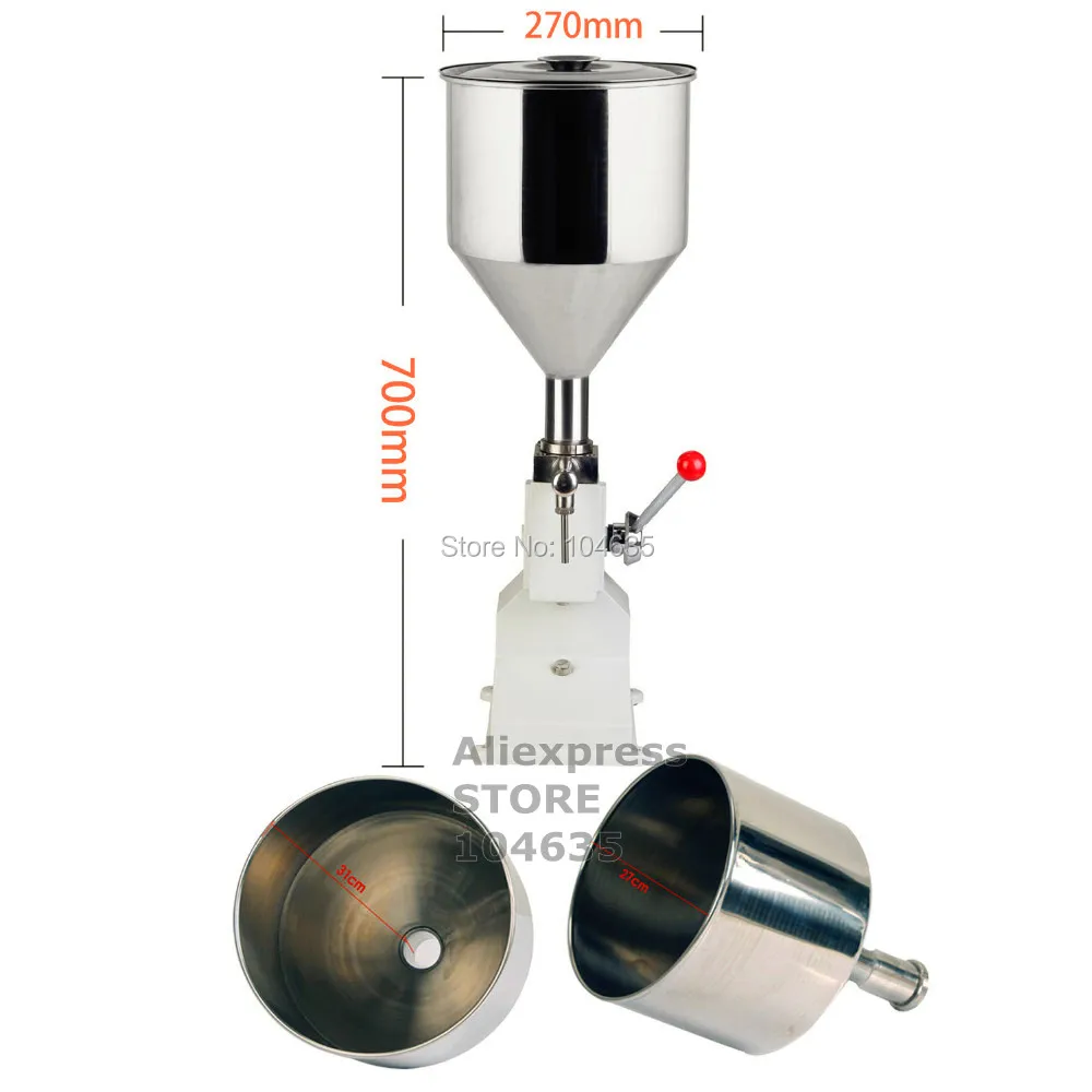 Hướng Dẫn Sử Dụng Dán Kem Mật Ong Máy Làm Tay Áp SuấT Bình Đóng Gói Chất Lỏng Thiết Bị 1-50MLStainless Thân Thép 10L Phễu