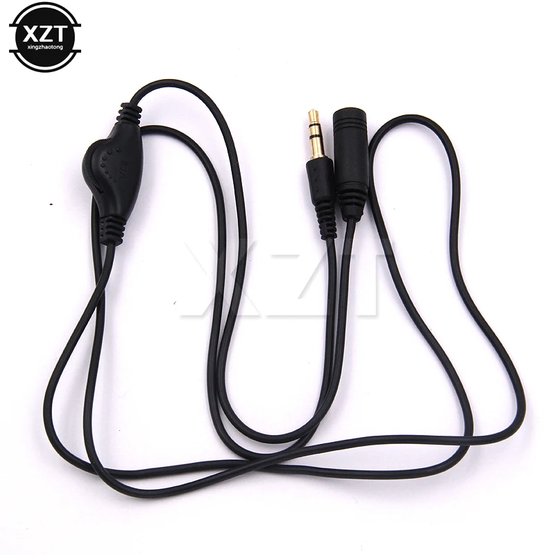 3.5mm Headphone Extension Cord Cable Earphone in Line Volume Control Cable Male to F 3.5mm Stereo Audio Adaptor High Quality