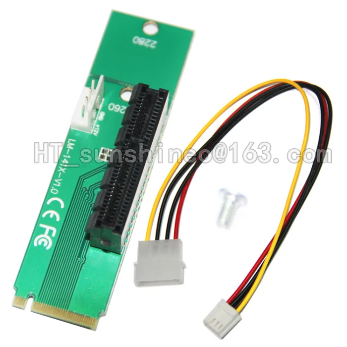 

Free shipping 20PCS/LOT NGFF M2 to PCI-E 4X Slot Adapter Card M key M.2 port SSD Port to PCI Express Expansion Card