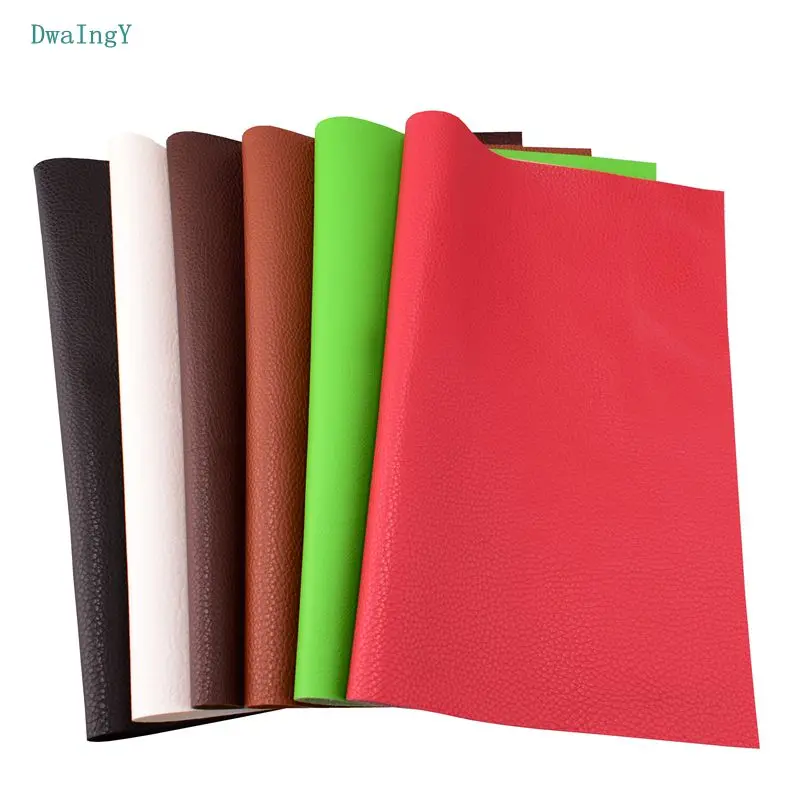 DwaIngY Pure color series PU Synthetic Faux Leather fabric For Patchwork  DIY&Sewing Quilting sofa seat craft material 20cmx30cm