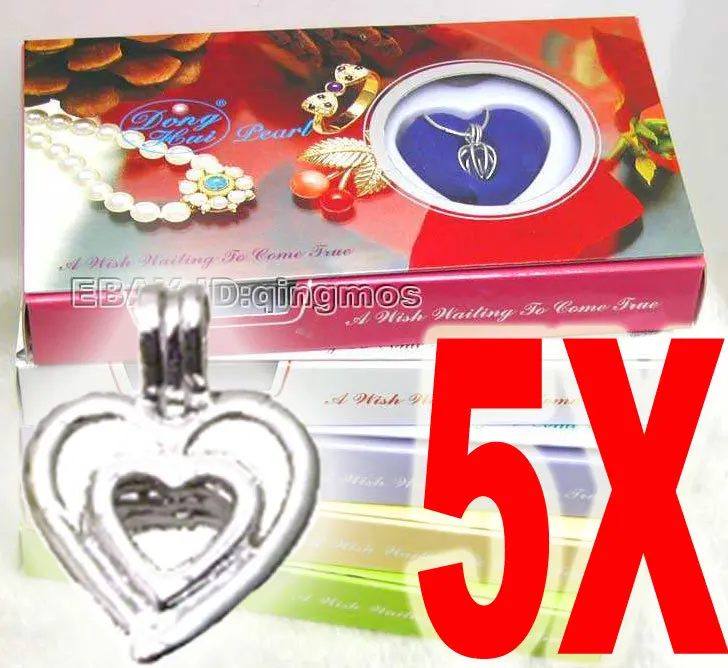 Popular  Gift Sale 5X Mix different pendants Love Wish Pearl necklace set Wholesale/retail  Free shipping