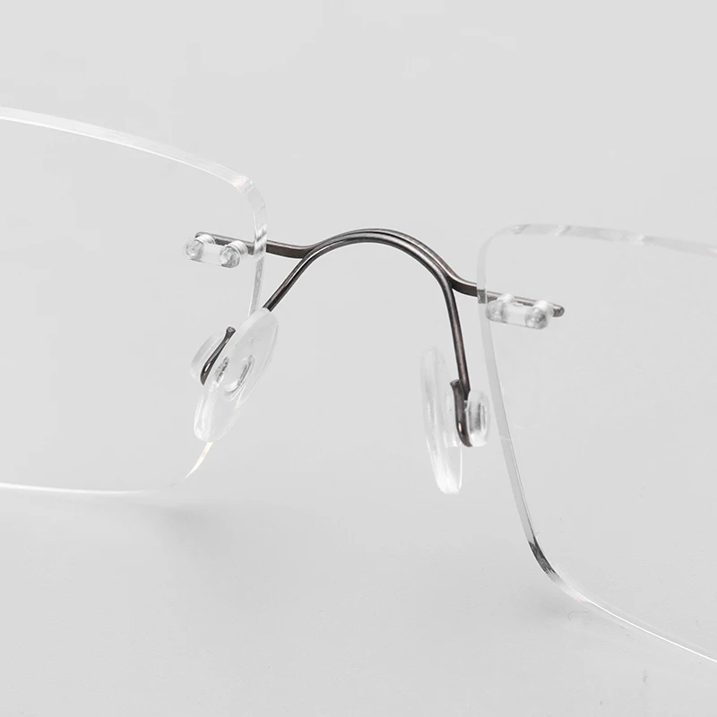 Titanium Prescription Glasses Rimless Glasses Men Fashion Business Titanium Eyeglasses Women  Prescription Glasses