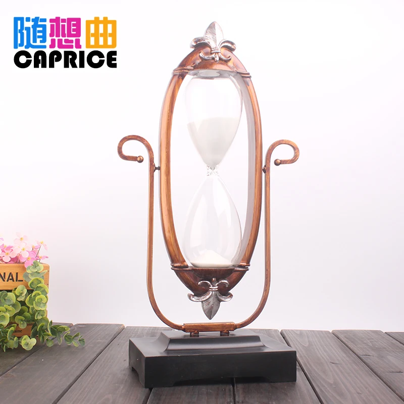 The rotating European retro hourglass 30/60 minutes female creative gift Home Furnishing decoration decoration