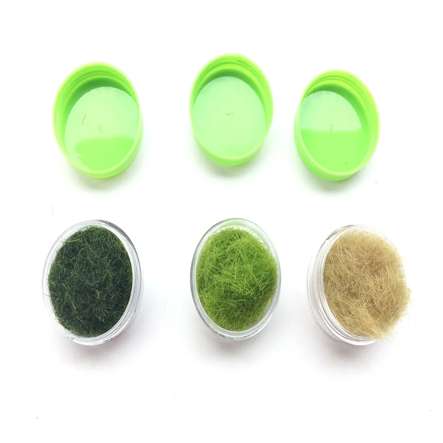 Mixed Three Colors In 5mm 8mm 10mm Grass Powder Flock Adhesive Nylon Grass Powder Model Building Material