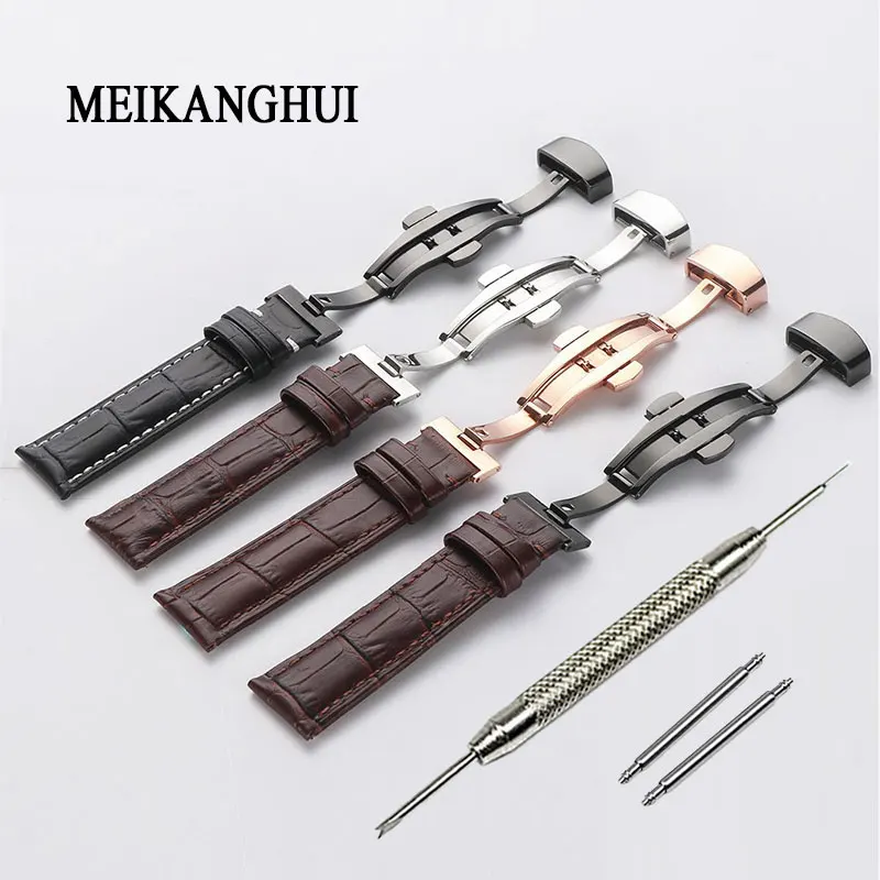 Watchband 18mm 19mm 20mm 21mm 22mm 24mm Soft Horlogeband Genuine Leather Watch Strap Watch Band for Tissot Seiko