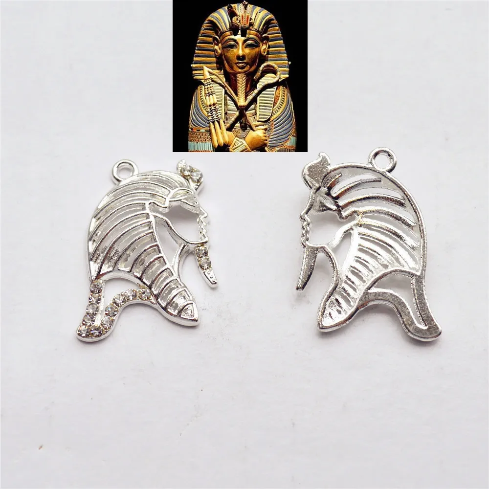 Wholesales Tutankhamun Egypt Pharaohs Metal Alloy Mask Charms Pendants New 2016 Fashion Jewelry For Men Women Gift