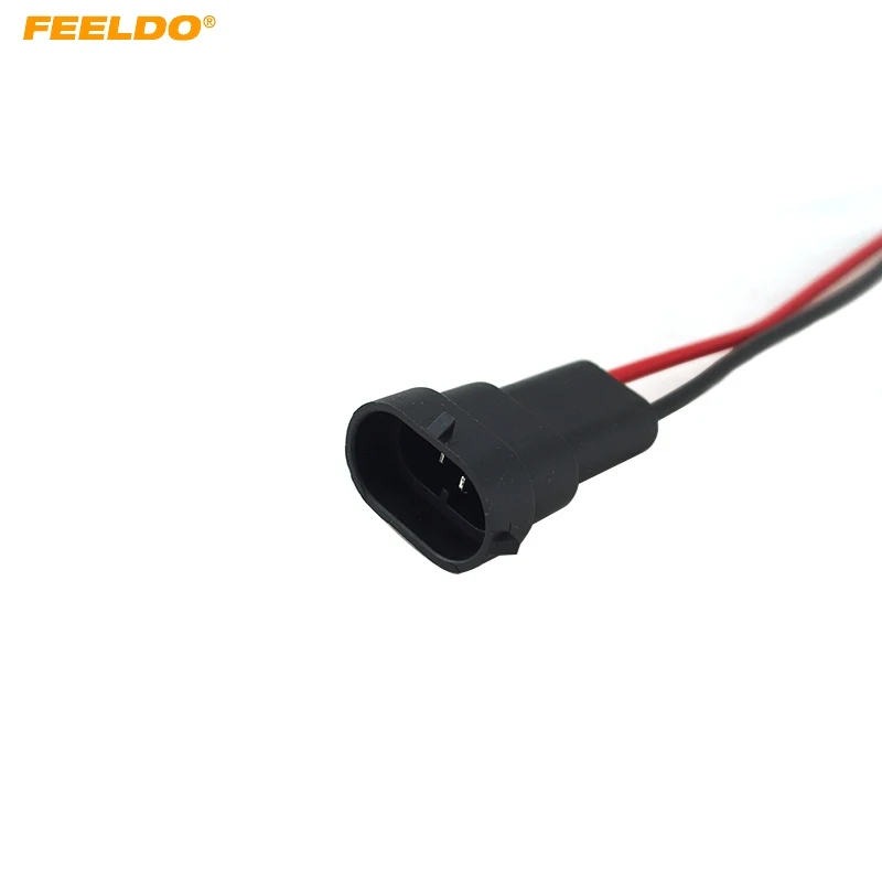 

FEELDO 10Pcs Car Auto H11 Wiring Harness Socket Wire Connector Plug for Headlights #AM5455