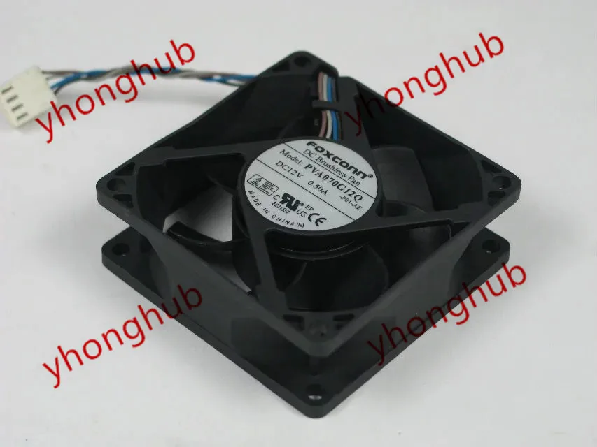 

F0XCONN PVA070G12Q DC 12V 0.50A 4-Wire 70x70x25mm Server Cooling Fan