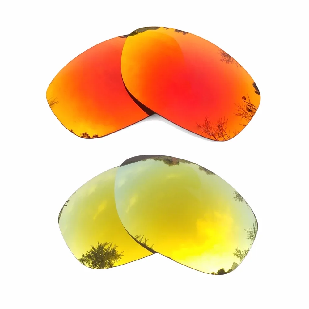 

Orange Red Mirrored & 24K Gold Mirrored Polarized Replacement Lenses for Pit Bull Frame 100% UVA & UVB