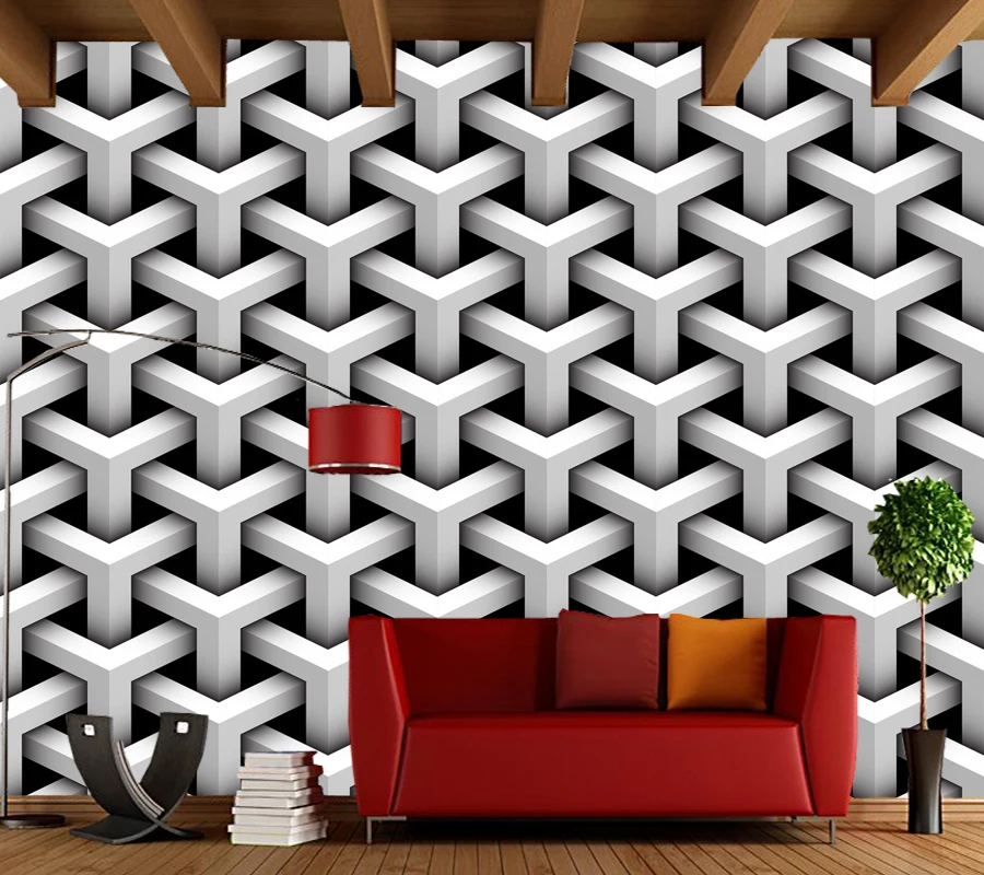 

Custom papel de parede 3d, geometric texture mural used for living room restaurant hotel background home decoration wallpaper