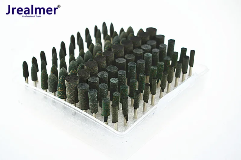 100pcs Elastic Rubber with abrasive Mounted Point dremel drills die grinder accessories