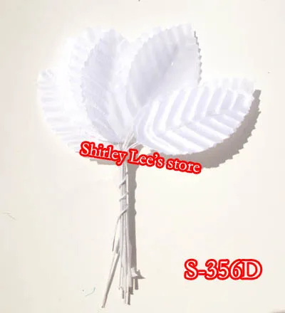 

144 BUNCHES=1440pcs X Wired White LEAVES ,mini rose Leaves On Wire Stem, Wedding Favours,CRAFT