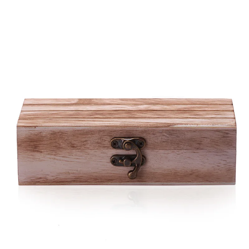 50 Set Retro Wooden Sunglasses Cases Wooden Boxes Vintage Gift Boxes Custom Logo for Free