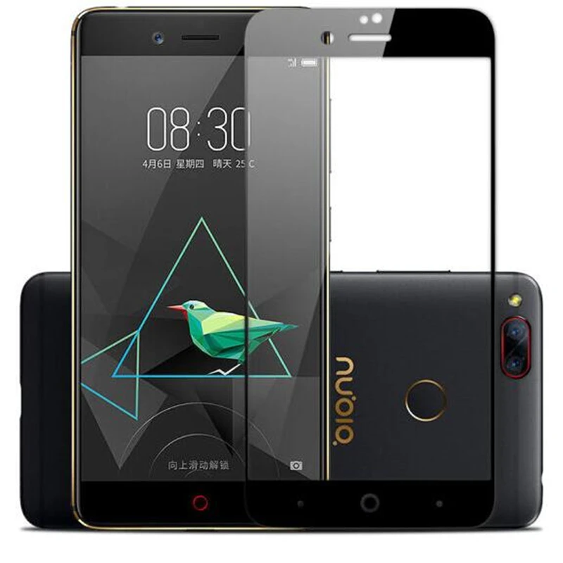 Full Cover Tempered Glass For ZTE Nubia Z17 Z17 Mini  S Z17S miniS Z17mini Z17miniS Screen Protector Color Film Black