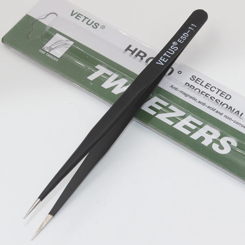 1pcs Anti-static ESD 10-17 Tweezers Set For Soldering Station Welding Assist Tools (ESD-10 11 12 13 14 15)