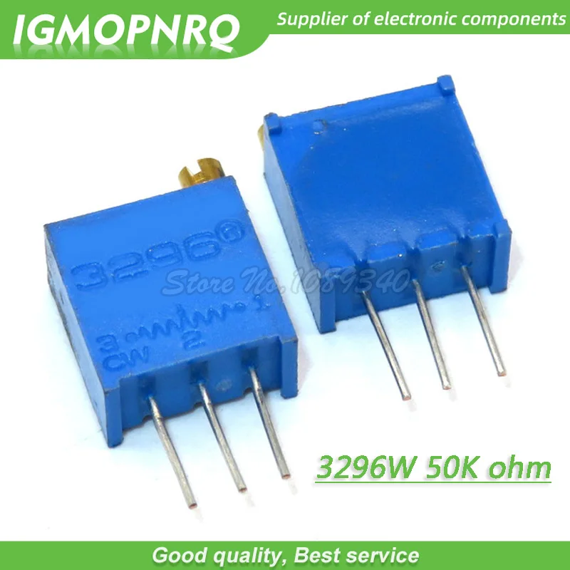 10 pçs/lote 3296W-1-503LF 3296W 503 K ohm 50 Top regulamento Multiturn Trimmer Potenciômetro de Alta Precisão Resistor Variável