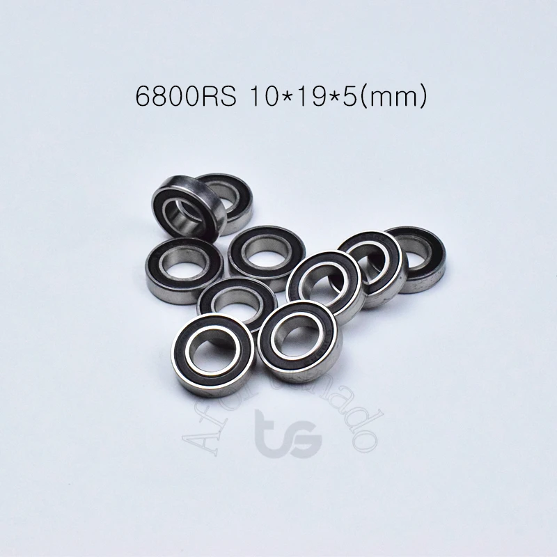 

Bearing 10pcs 6800RS 10*19*5(mm) free shipping chrome steel Rubber Sealed High speed Mechanical equipment parts