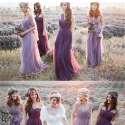 Robe de soiree 2017 new Vestidos De Novia multiway dress Purple Lavender Bridesmaid Dresses Beautiful Vintage Vestido De Festa