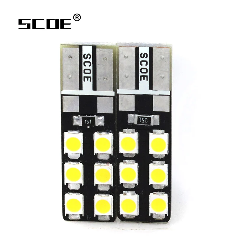 SCOE Car Styling 2x12SMD LED Tail Light Rear Side Maker Light Bulb For Skoda Octavia 2012-2014 Blue White Red Purple Yellow