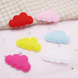 60pcs/lot 4.5*2.5cm Felt Cloud Padded Appliques Accessories Artificial Patches DIY Crafts Hair Clips Decoration