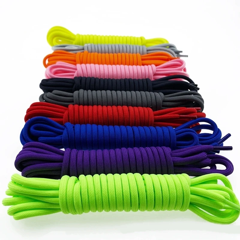 1Pair Round Shoelaces 90cm 120cm 150cm Polyester Solid Classic Martin Boot Shoelace Casual Sports Boots shoes Lace T108