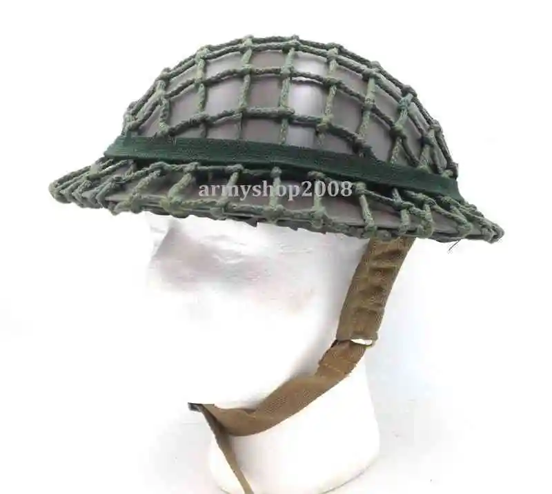 WWII UK Army Original Early World War 2 Mk2 British Tommy Steel Helmet AND NET