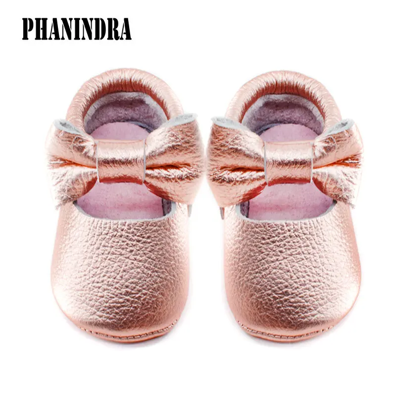 

Genuine Leather Baby moccasins girls Fringe First Walkers Soft Baby shoes Toddler bow knot Infant Princess shoes