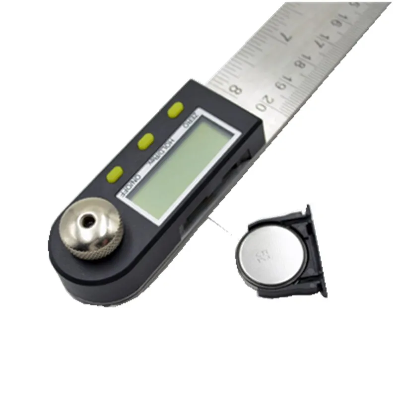 Alat Pengukur Tingkat Goniometer Inklinometer Busur Derajat Digital 200Mm Penggaris Sudut Baja Tahan Karat Pengukur Sudut Elektronik
