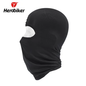 Black Motorcycle Facial Mask Moto Balaclava Winter Mask Facial Mask Cycicy Mask Mask for all stations, 12 colors 12 Main Sales Black Mask - №1